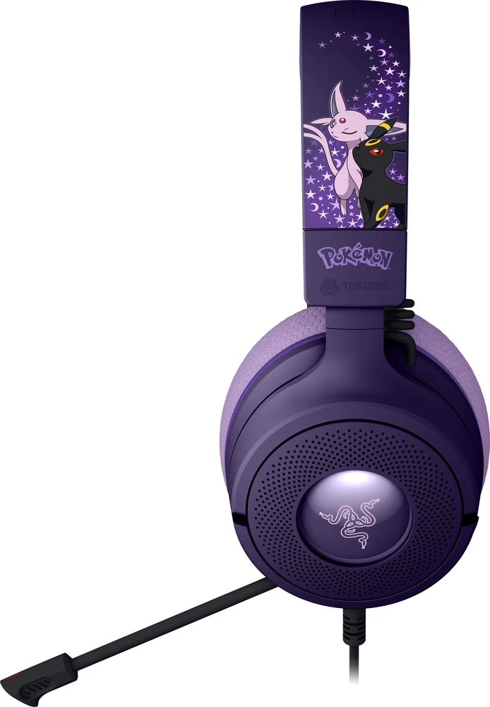 Razer Kraken V4 X Pokémon Edition Ausinės Žaidimams, USB-C, 40 mm – Espeon/Umbreon