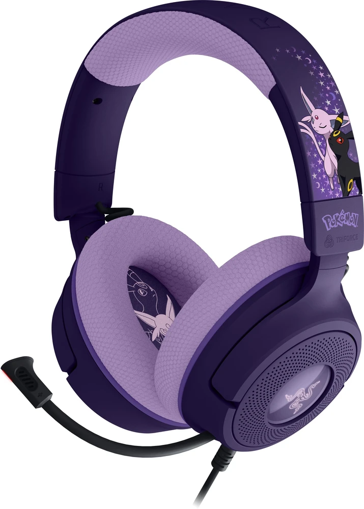 Razer Kraken V4 X Pokémon Edition Ausinės Žaidimams, USB-C, 40 mm – Espeon/Umbreon
