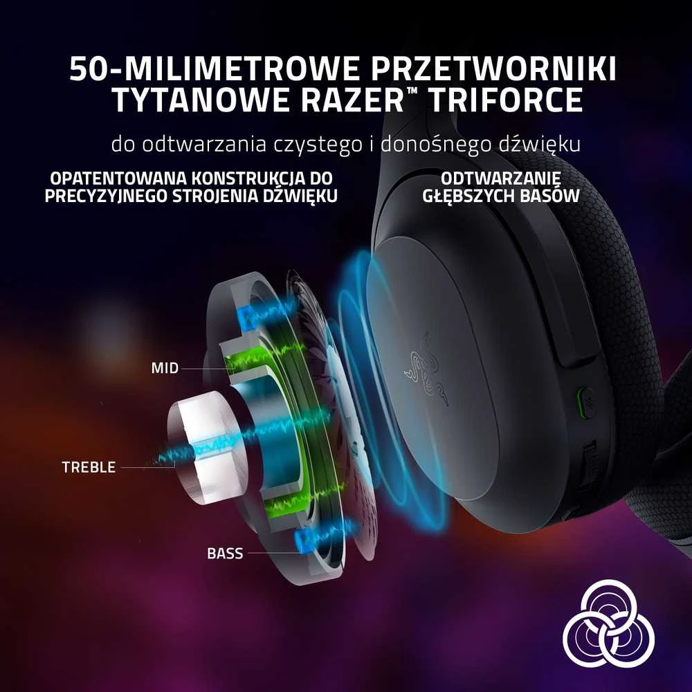 Razer | Ausinės Žaidimams | Barracuda | Belaidės | Ant ausų uždedamos | Belaidės