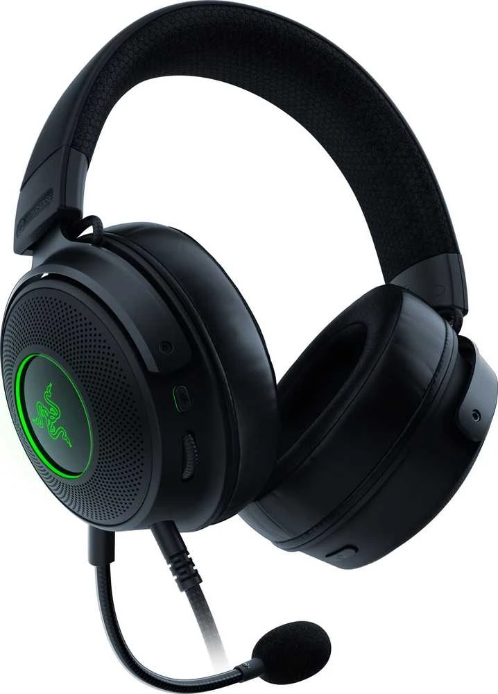 Žaidimų Ausinės Razer Kraken V3 HyperSense, USB jungtis, Chroma RGB, Juodos