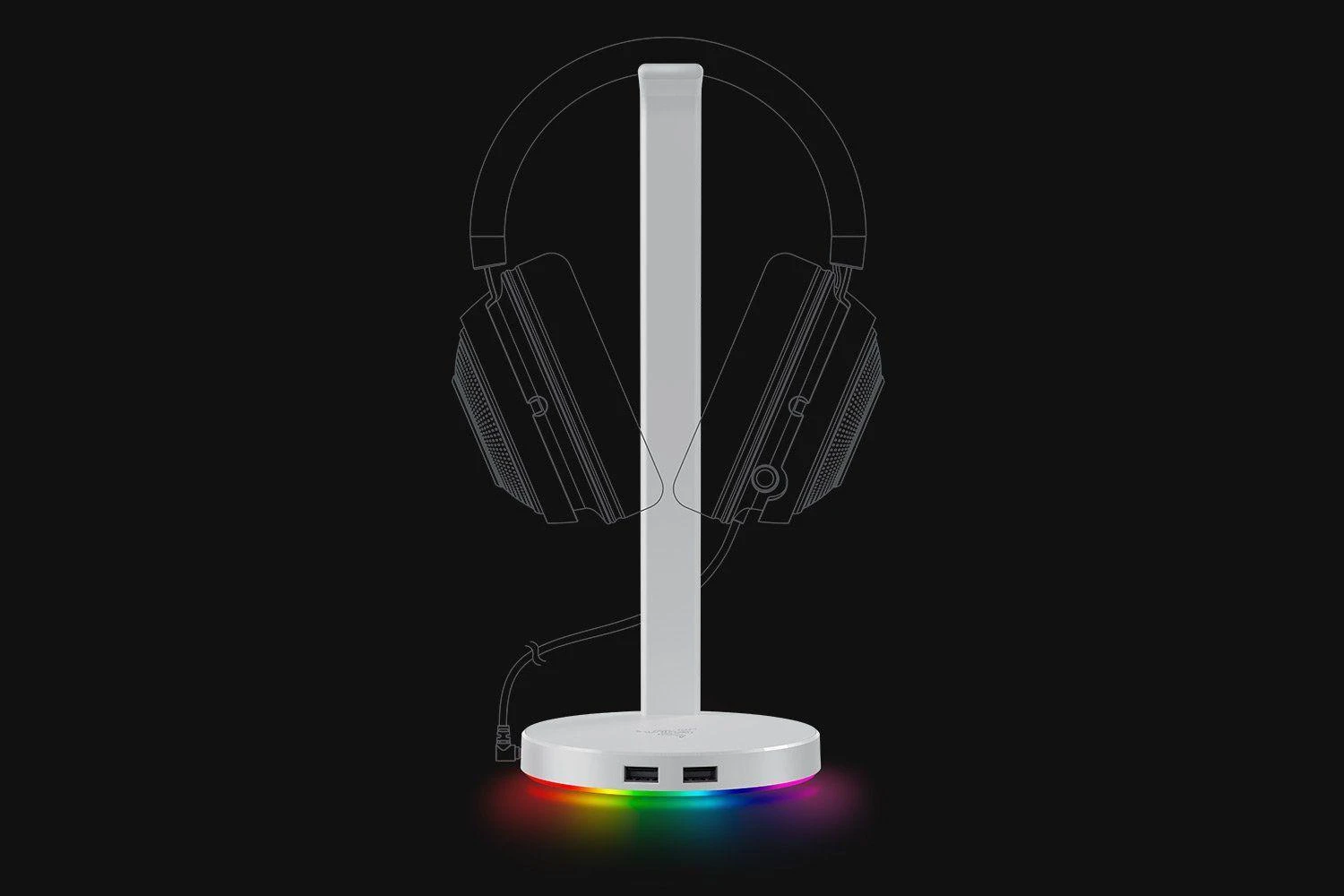 Razer Base Station V2 rožinis stovas su RGB apšvietimu
