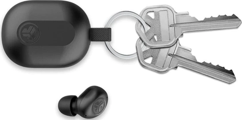 Jlab JBuds Mini True Belaidės Earbuds - juodos Bluetooth ausinės, integruotas mikrofonas