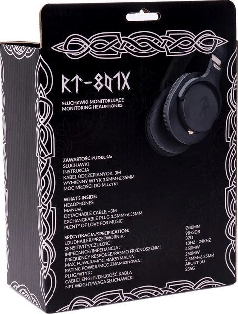 Ausinės RuneTune RuneTune RT-801X ausinės su lankeliu ant galvos su laidu