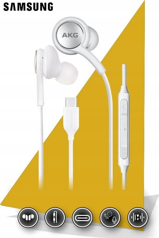 AUSINĖS SAMSUNG AKG USB-C JUODOS