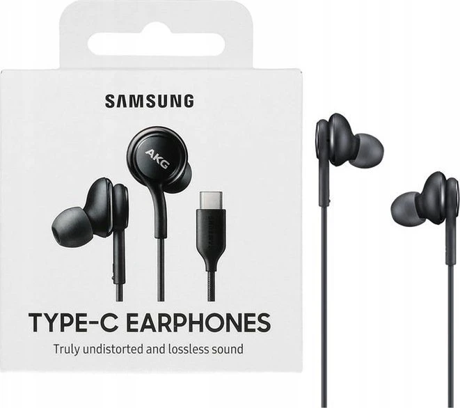 AUSINĖS SAMSUNG AKG USB-C JUODOS
