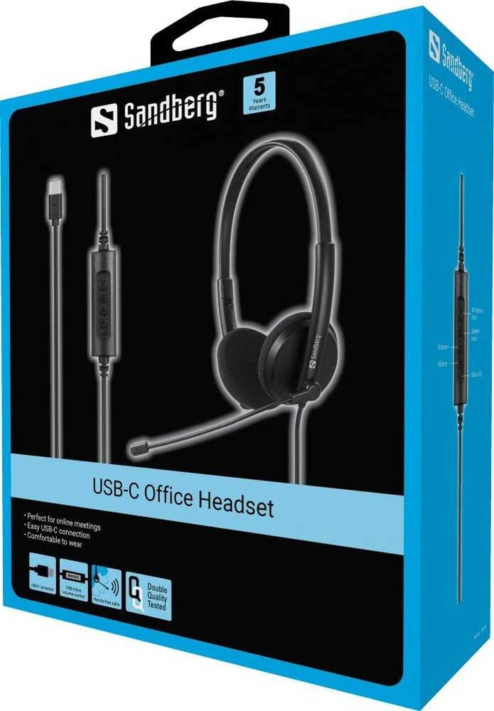 Sandberg USB-C ausinės pakuotėje