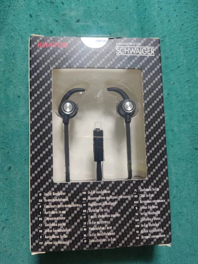 Schwaiger Ausinės In-Ear, 1 x 3,5 mm, stereo, Juodos spalvos