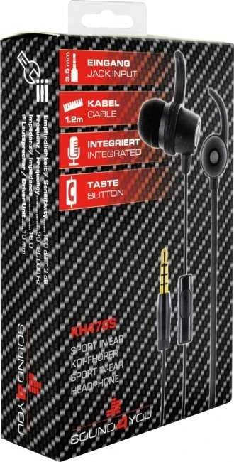 Schwaiger Ausinės In-Ear, 1 x 3,5 mm, stereo, Juodos spalvos