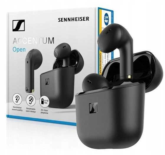 Belaidės ausinės Sennheiser Accentum Open, juoda