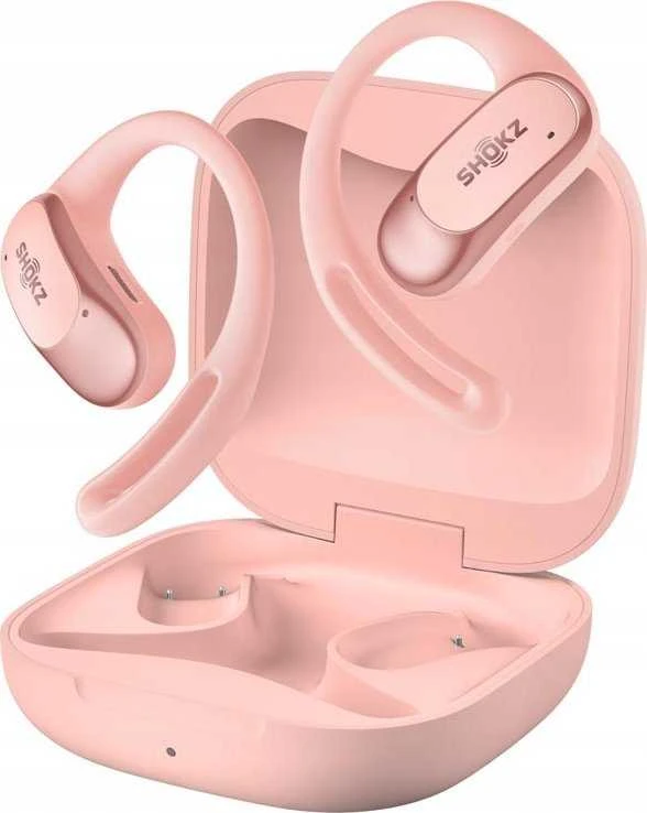 Shokz OpenFit Air rožinės ausinės su dėklu