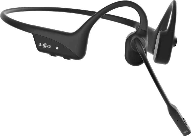 SHOKZ OpenComm2 2025 Atnaujinimas Belaidės Bluetooth Bone Conduction Vaizdo konferencijos Ausinės su USB-C įkrovimo prievadu | 16 val. pokalbio laikas, 29 m Belaidės diapazonas, 1 val. įkrovimo laikas | Komplekte Triukšmą slopinantis Boom Mic, Juodas