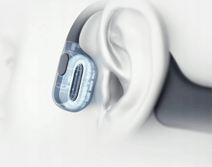 Ausinės Shokz Open Run, USB-C jungtis, Juodos spalvos