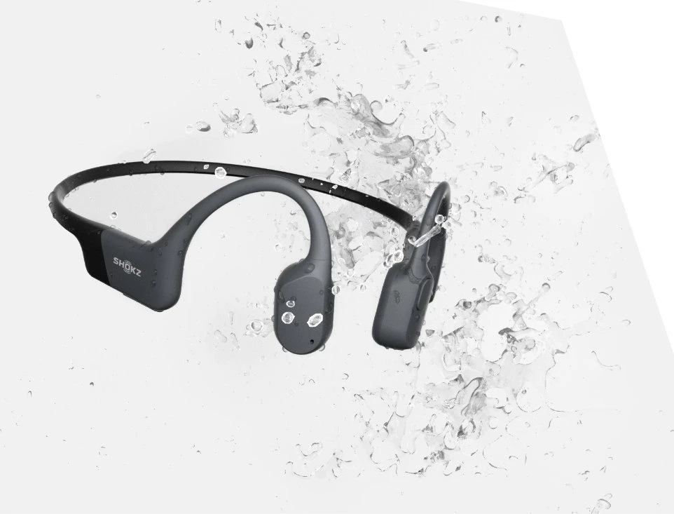 Ausinės Shokz Open Run, USB-C jungtis, Juodos spalvos