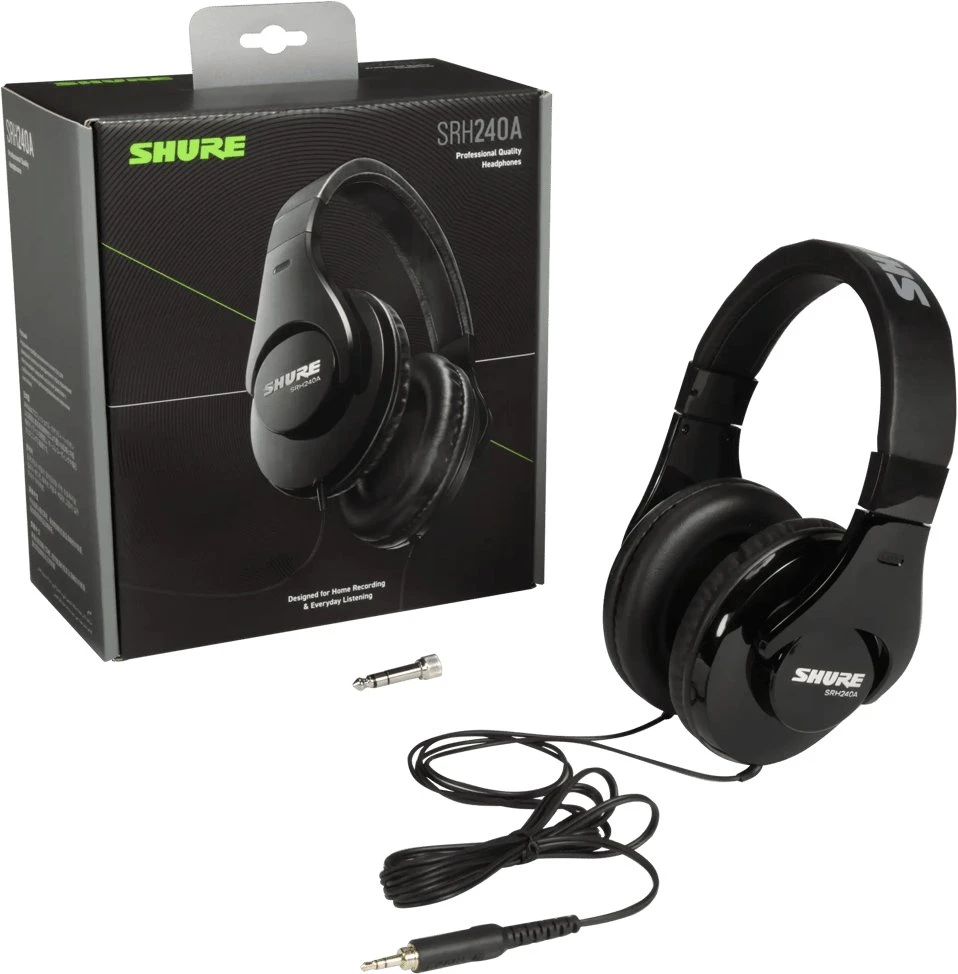 Profesionalios kokybės Ausinės Shure SRH240A-BK-EFS