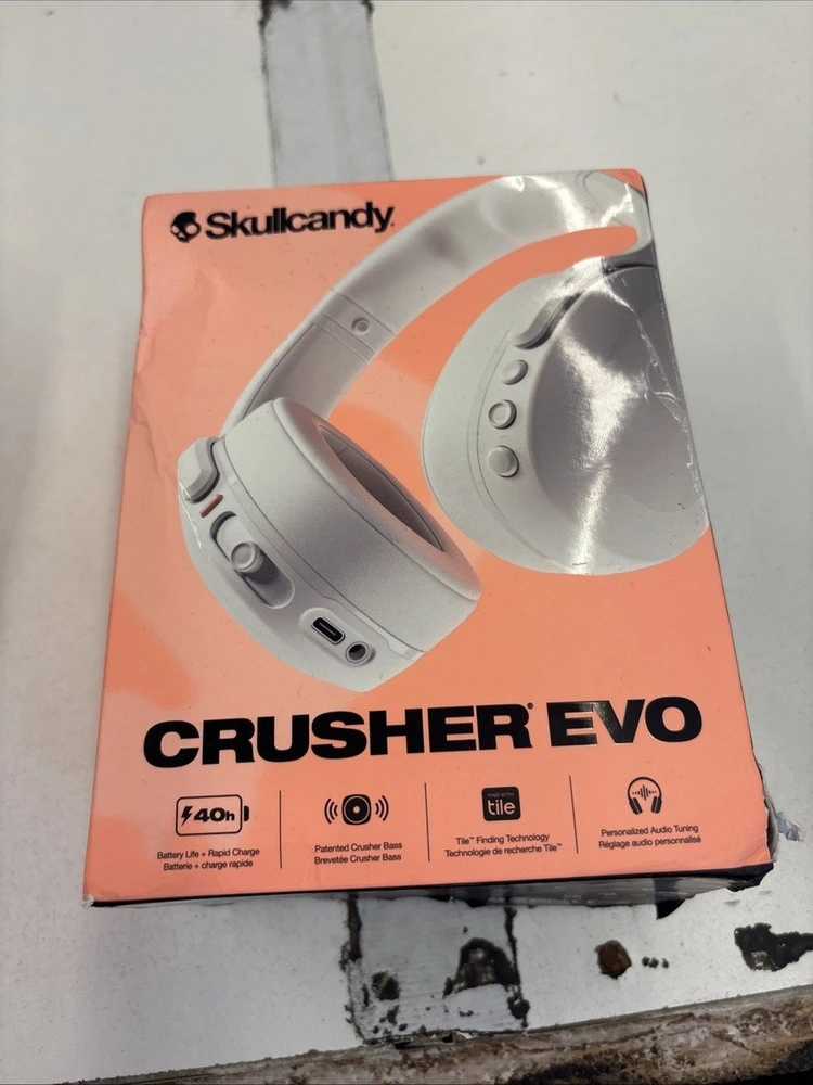 Ausinės Skullcandy Skullcandy Crusher Evo Belaidės Bluetooth Over-Ear Ausinės, Baltas