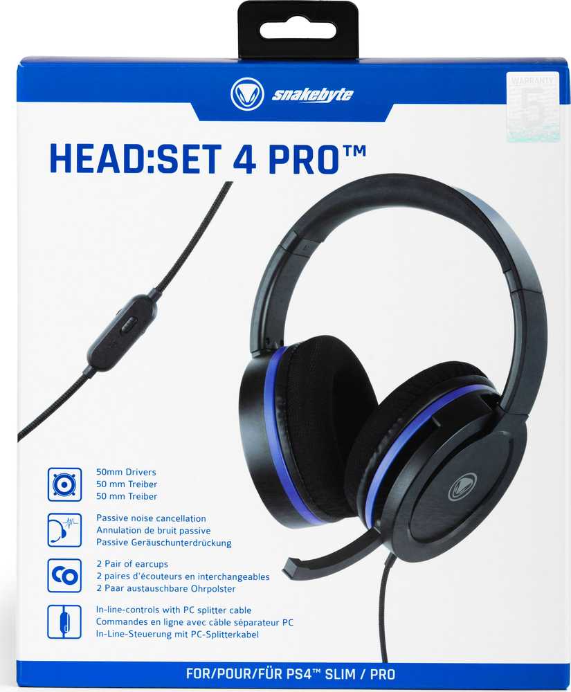 Ausinės Snakebyte Head:Set 4 Pro Mėlyna (SB913136)
