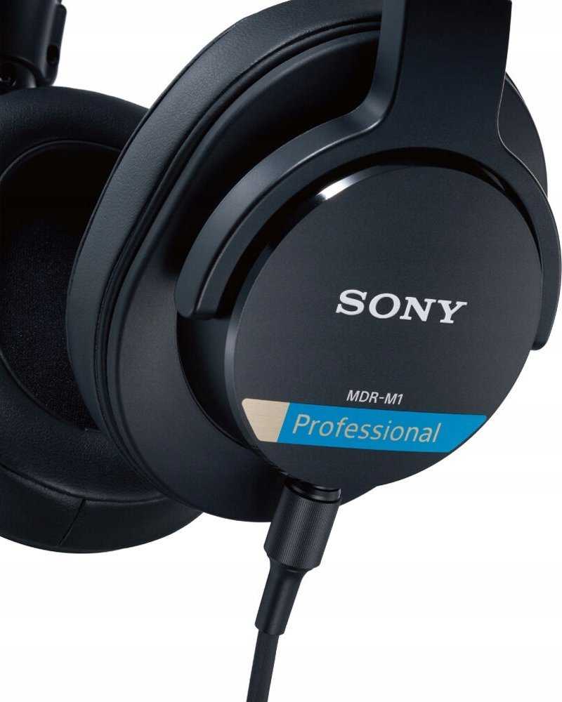 Sony MDR-M1 uždaros studijinės ausinės, Juodos