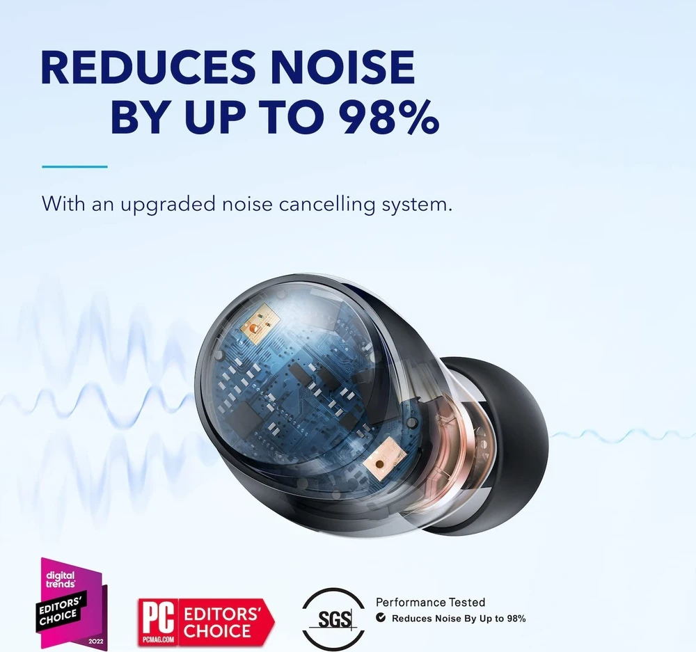 Ausinės Anker Soundcore Space A40, Juodos