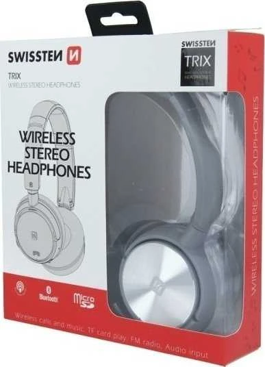 Swissten Stereo Trix Bluetooth 4.2 Ausinės su FM / AUX / MicroSD