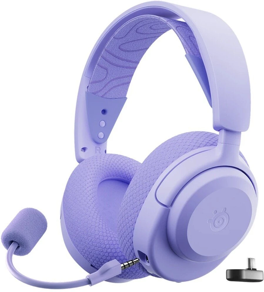 Ausinės Steelseries Arctis Nova 3P Ausinių rinkinys Bezprzewodowy su lankeliu ant galvos Gaming USB Type-C Bluetooth Lawenda