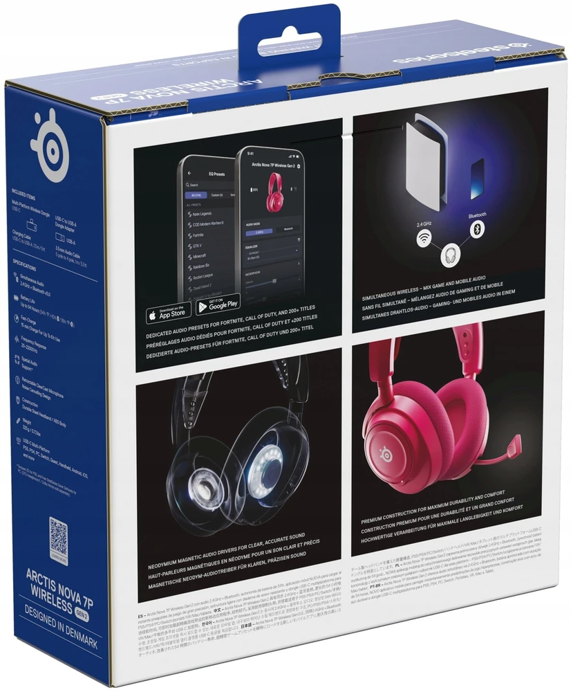 „Steelseries Arctis Nova 7P Gen 2“ ausinės, rausvos