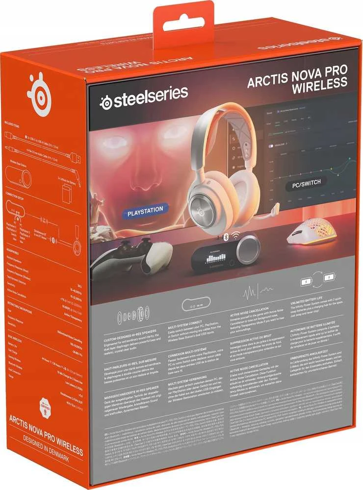 SteelSeries | Ausinės Žaidimams | Arctis Nova Pro | Bluetooth | Over-Ear | Noise canceling | Belaidės | Baltas