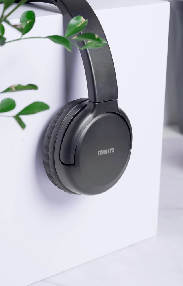 BT210 Bluetooth ausinės STREETZ, su mikrofonu, sulankstomos, juodos / BT210-BLK / 6612085