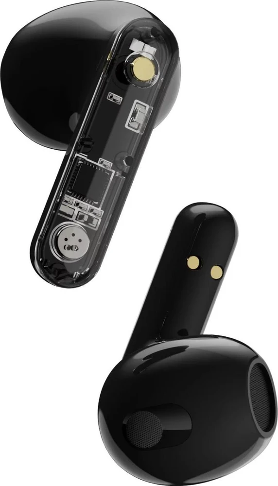 Ausinės į ausis STREETZ, permatomos, juodos / T150-BLK / 6612030
