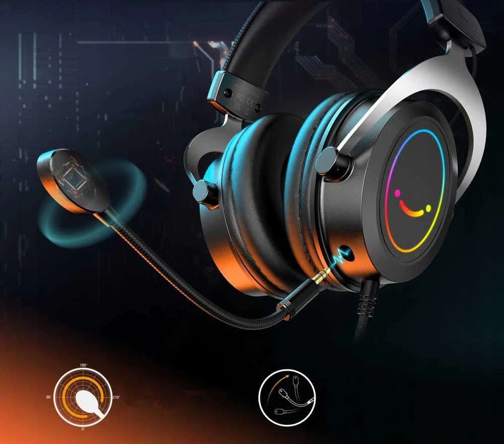 Fifine Microphone Ausinės studijinės su lankeliu ant galvos Fifine H3 AmpliGame RGB