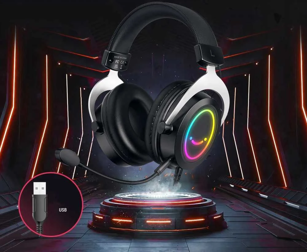 FIFINE H3P RGB ausinės su mikrofonu