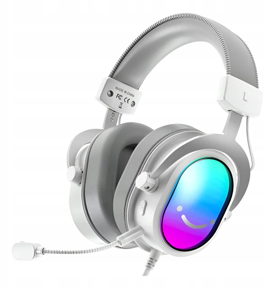 Fifine Microphone Ausinės studijinės su lankeliu ant galvos Fifine H16W 7.1 Baltas RGB