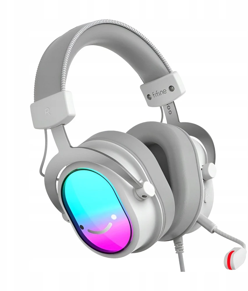 Fifine Microphone Ausinės studijinės su lankeliu ant galvos Fifine H16W 7.1 Baltas RGB