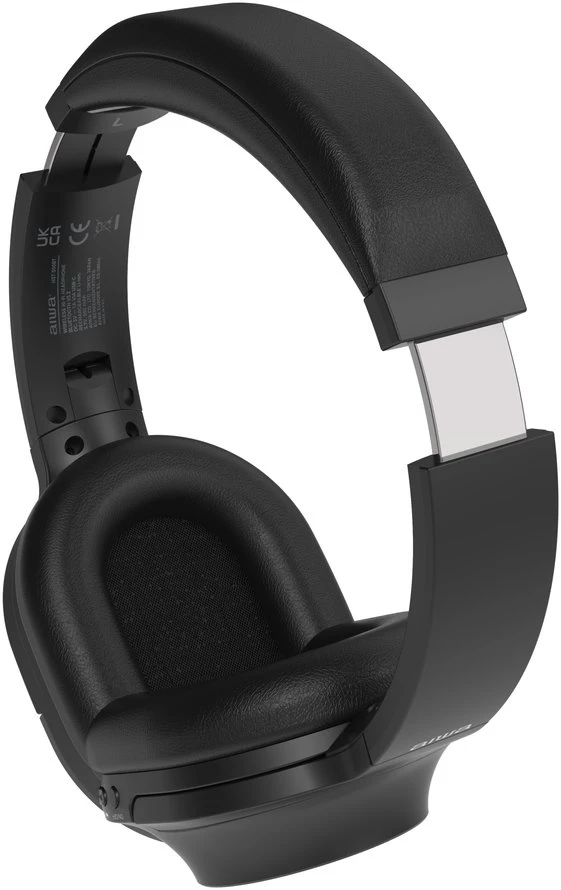 Ausinės Aiwa Ausinės su lankeliu ant galvos AIWA HST-220BT BT/AUX/USB-C 20dB įmontuotas mikrofon Juoda