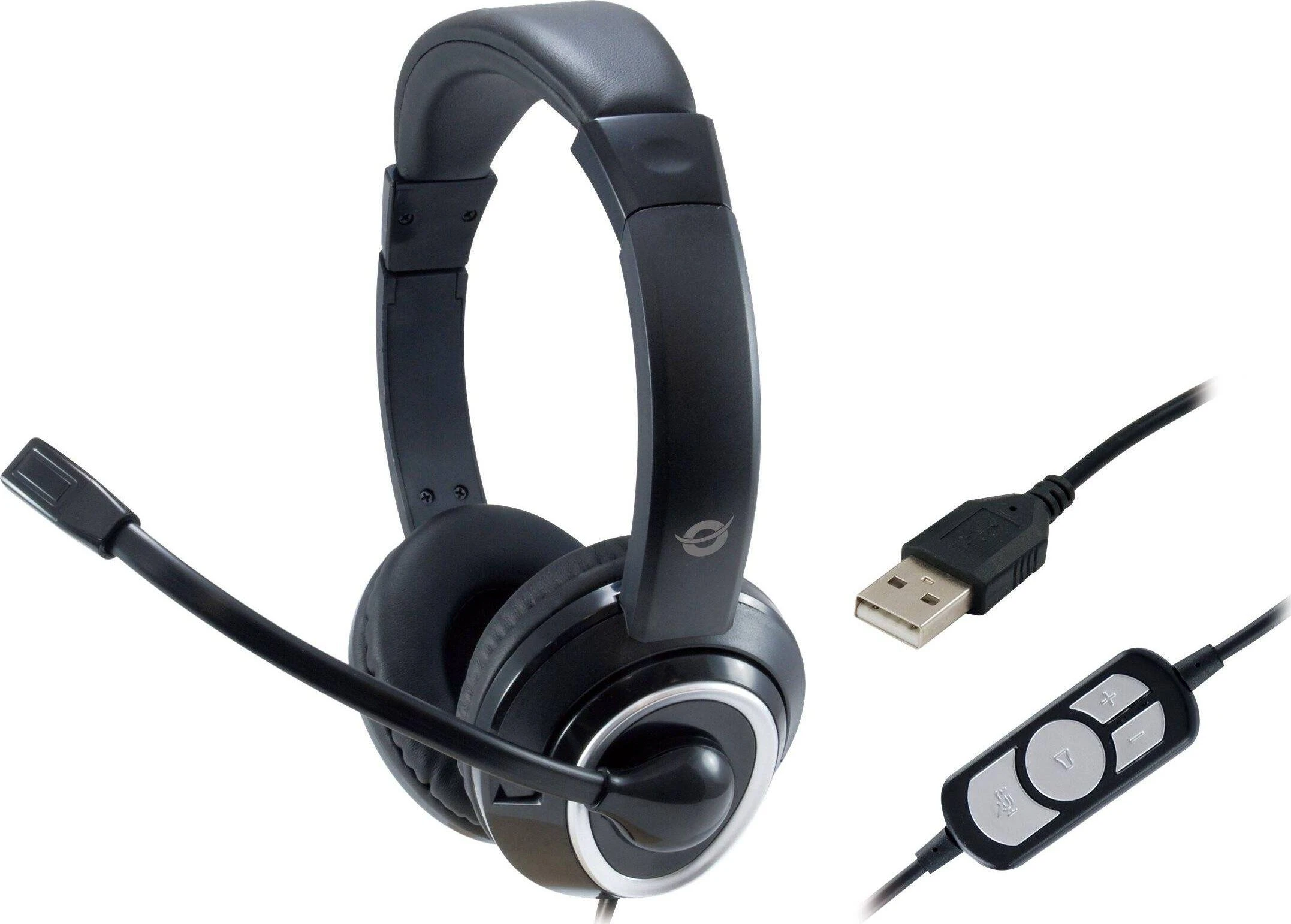 CONCEPTRONIC Ausinės USB Mikro,int.Bed.Stereo 2.0m sw