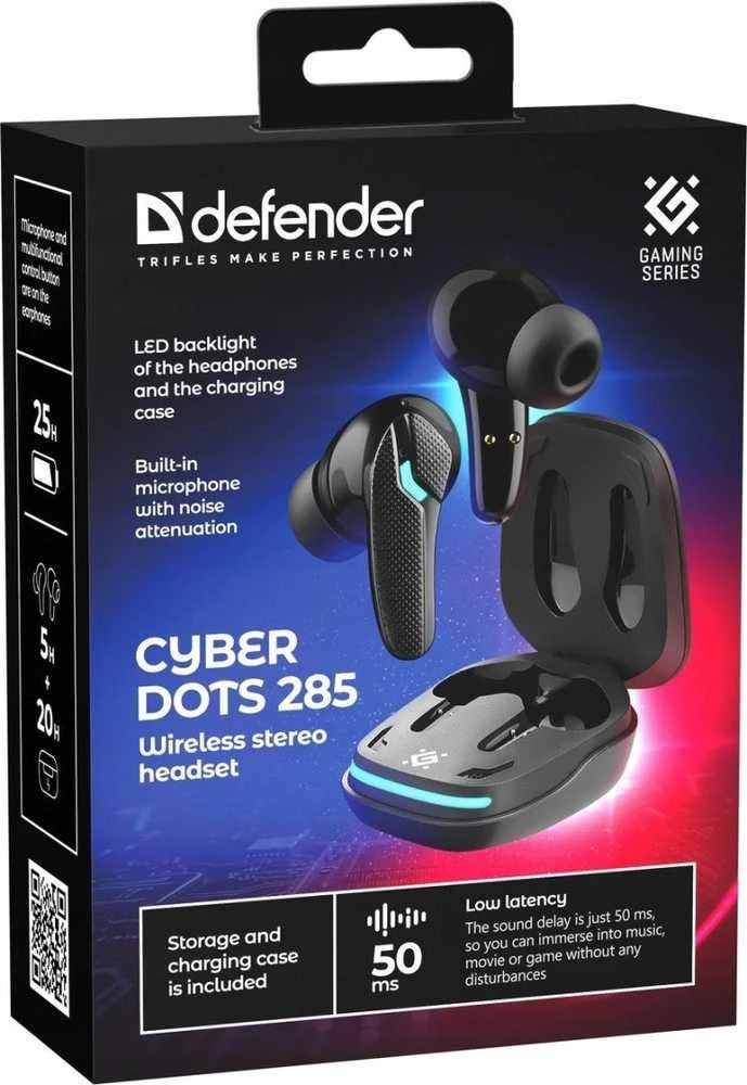 Defender CyberDots 285 ausinės (63285)