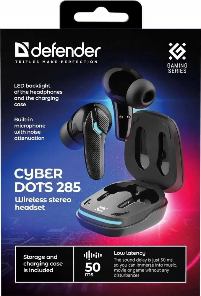 Defender CyberDots 285 ausinės (63285)