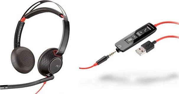 Plantronics POLY Blackwire C5220 USB-A 5200 Series Ausinės ant ausies USB ir 3,5 mm lizdas