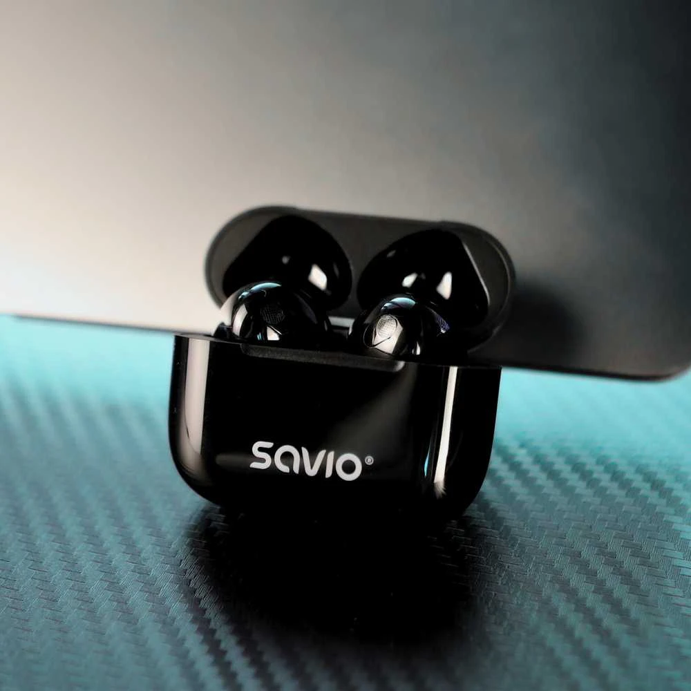SAVIO TWS-02 PRO Belaidės Ausinės