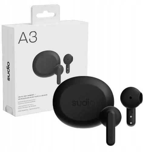 Ausinės Sudio Earbuds | A3 | Bluetooth | į ausis įkišamos | Mikrofonas | Juodas