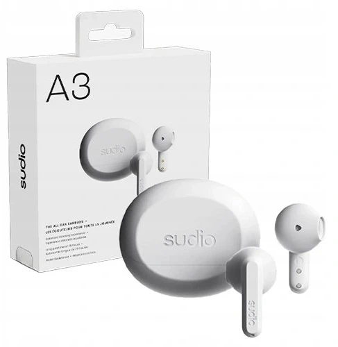 Ausinės Sudio Earbuds | A3 | Bluetooth | į ausis įkišamos | Mikrofonas | Baltas