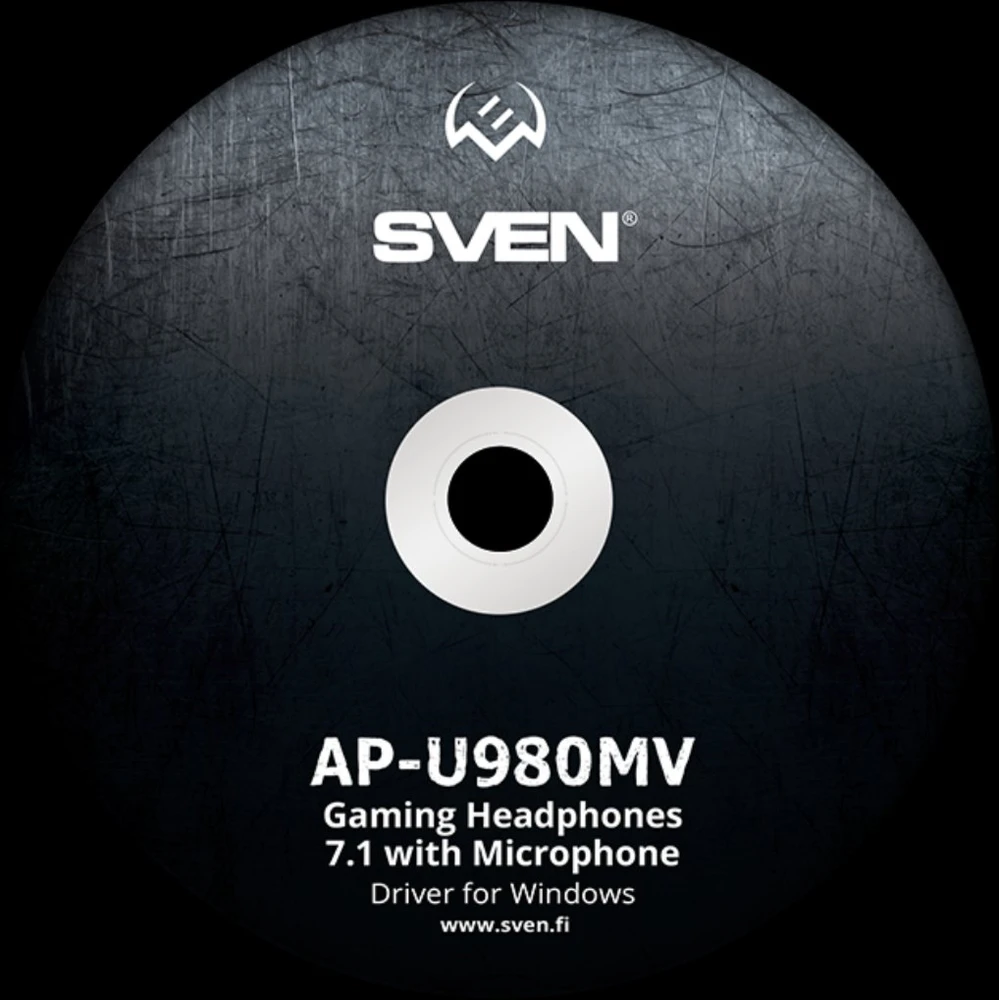 Ausinės su mikrofonu SVEN AP-U980MV juodas-mėlynas (USB, LED, 7.1), SV-015633