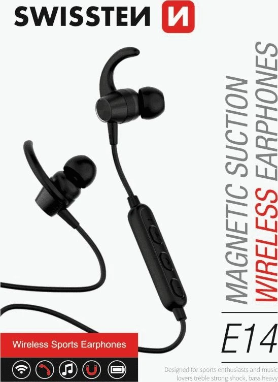 Ausinės Swissten Active Belaidės Bluetooth Juodas (51105090)