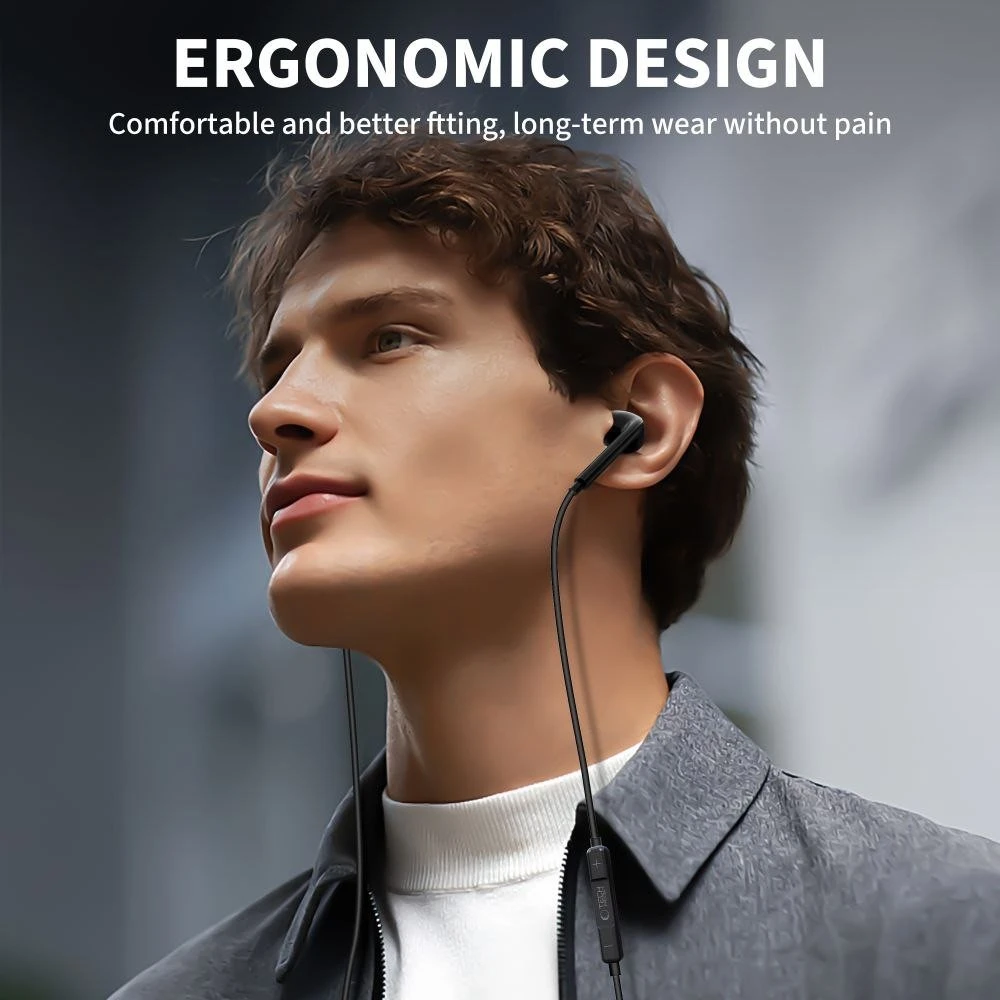 Tech-Protect Ultraboost Core G2 USB-C ausinės – juodos spalvos