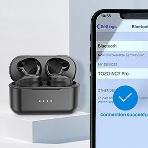 TOZO NC7 PRO True Belaidės Stereo (TWS) In-Ear USB Type-C Bluetooth Ausinės Juodas