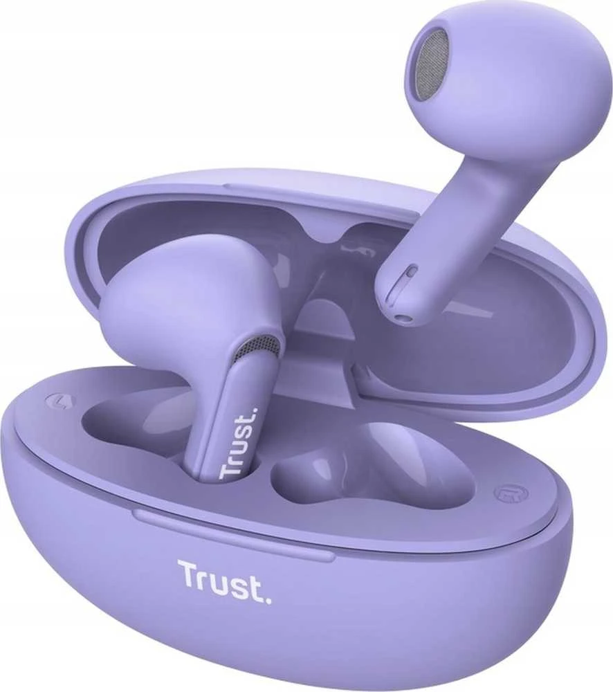 Trust Yavi Ausinės True Belaidės Stereo (TWS) į ausis įkišamos Calls/Music USB Type-C Bluetooth Violetinė