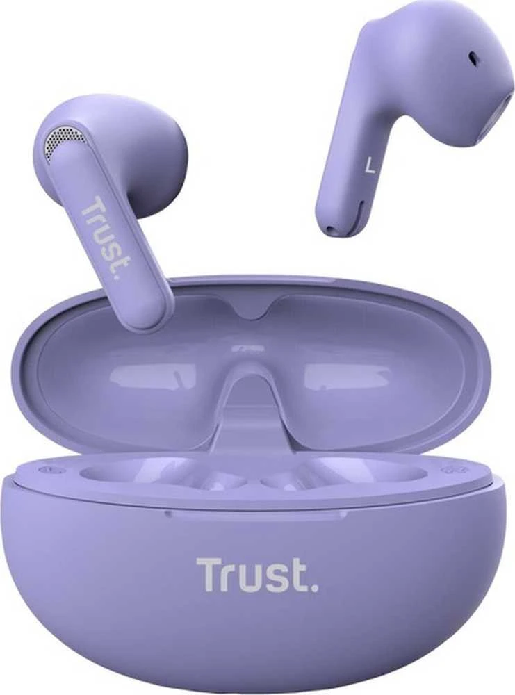 Trust Yavi Ausinės True Belaidės Stereo (TWS) į ausis įkišamos Calls/Music USB Type-C Bluetooth Violetinė