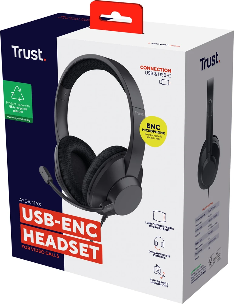 Trust AYDA MAX USB-ENC Ausinės - .