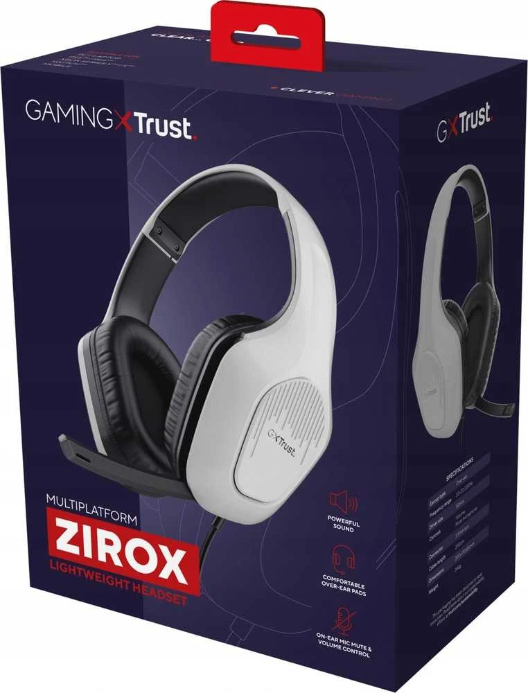 Trust GXT 415W Zirox laidinės ausinės (Baltos)