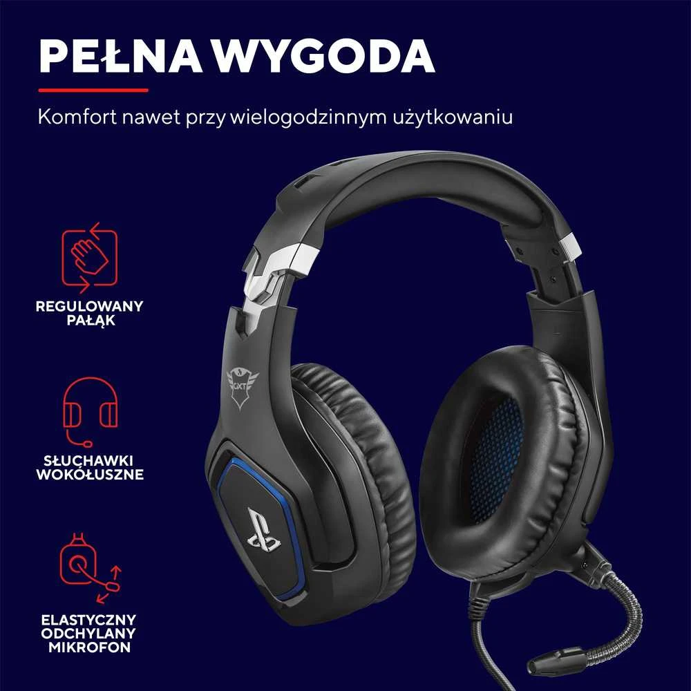 Žaidimų ausinės Trust GXT 488 Forze PS4 Gaming Headset PlayStation official licensed product, Juodos, 23530