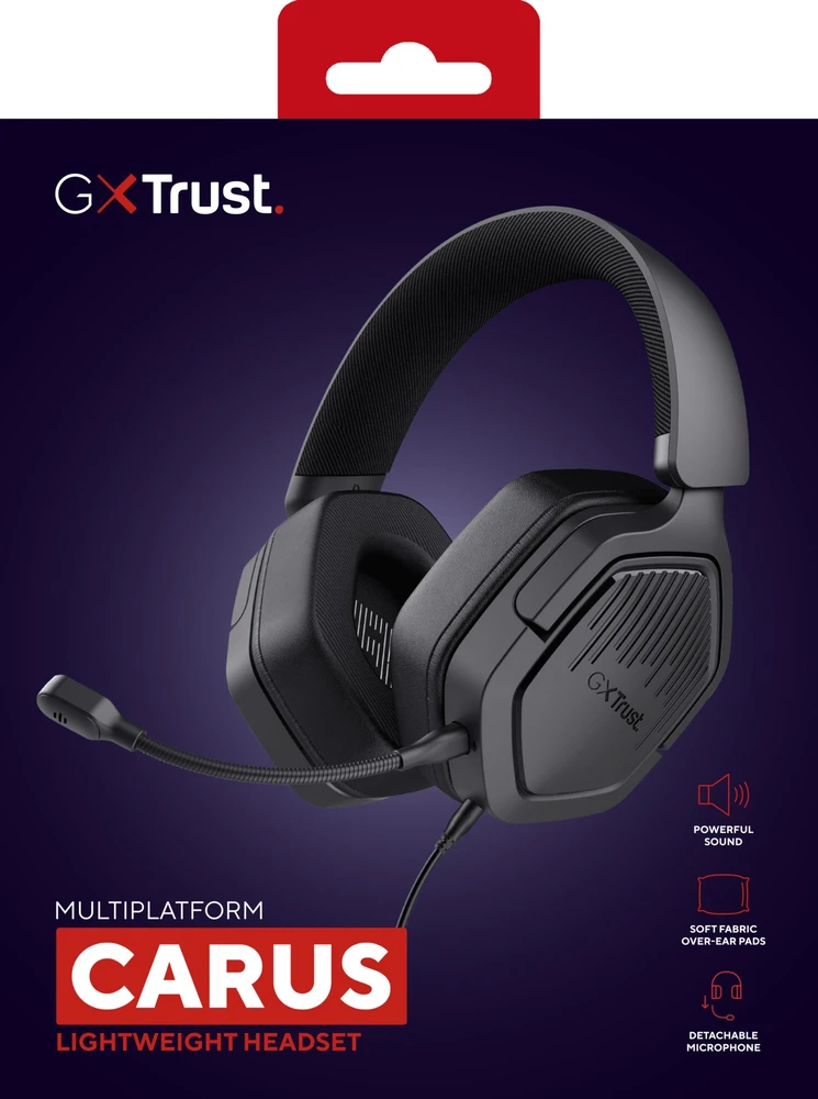 Trust GXT 492 Carus laidinės daugiaplatformės ausinės (juodos)